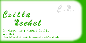 csilla mechel business card